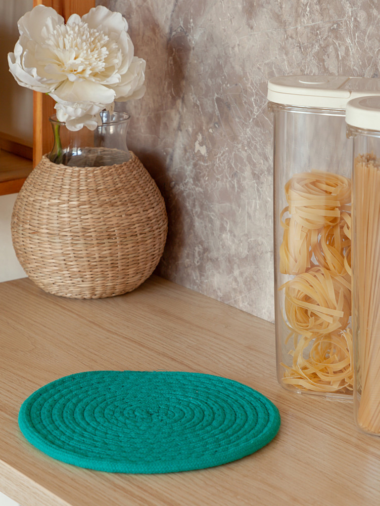 Подставка под горячее, бирюзовый, Унисон 3