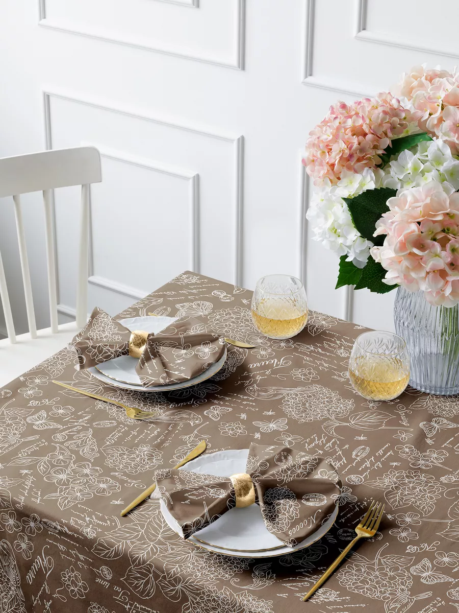 Комплект: скатерть рогожка + 6 салфеток "Жозефина", Mia Cara 0