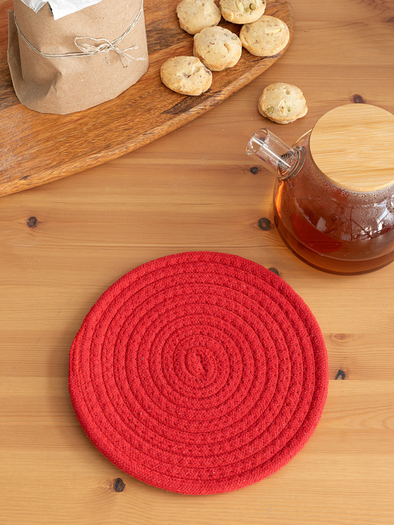 Подставка под горячее, красный, Унисон 2