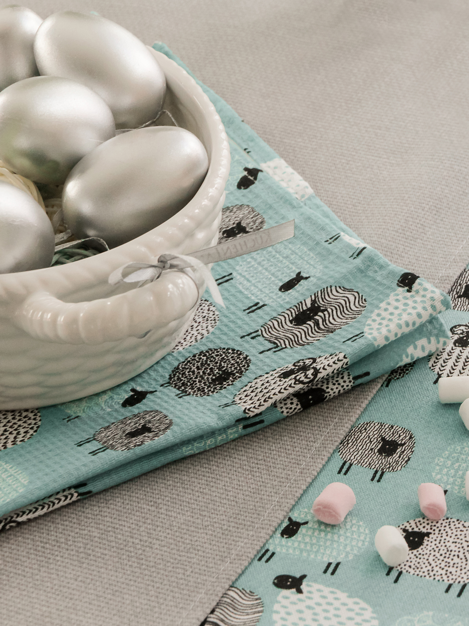 Комплект вафельных полотенец "Black Sheep", Унисон 1