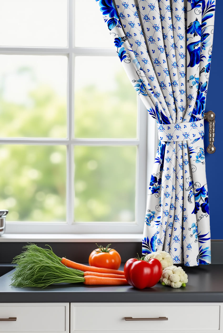 Комплект штор Унисон Гжель 0