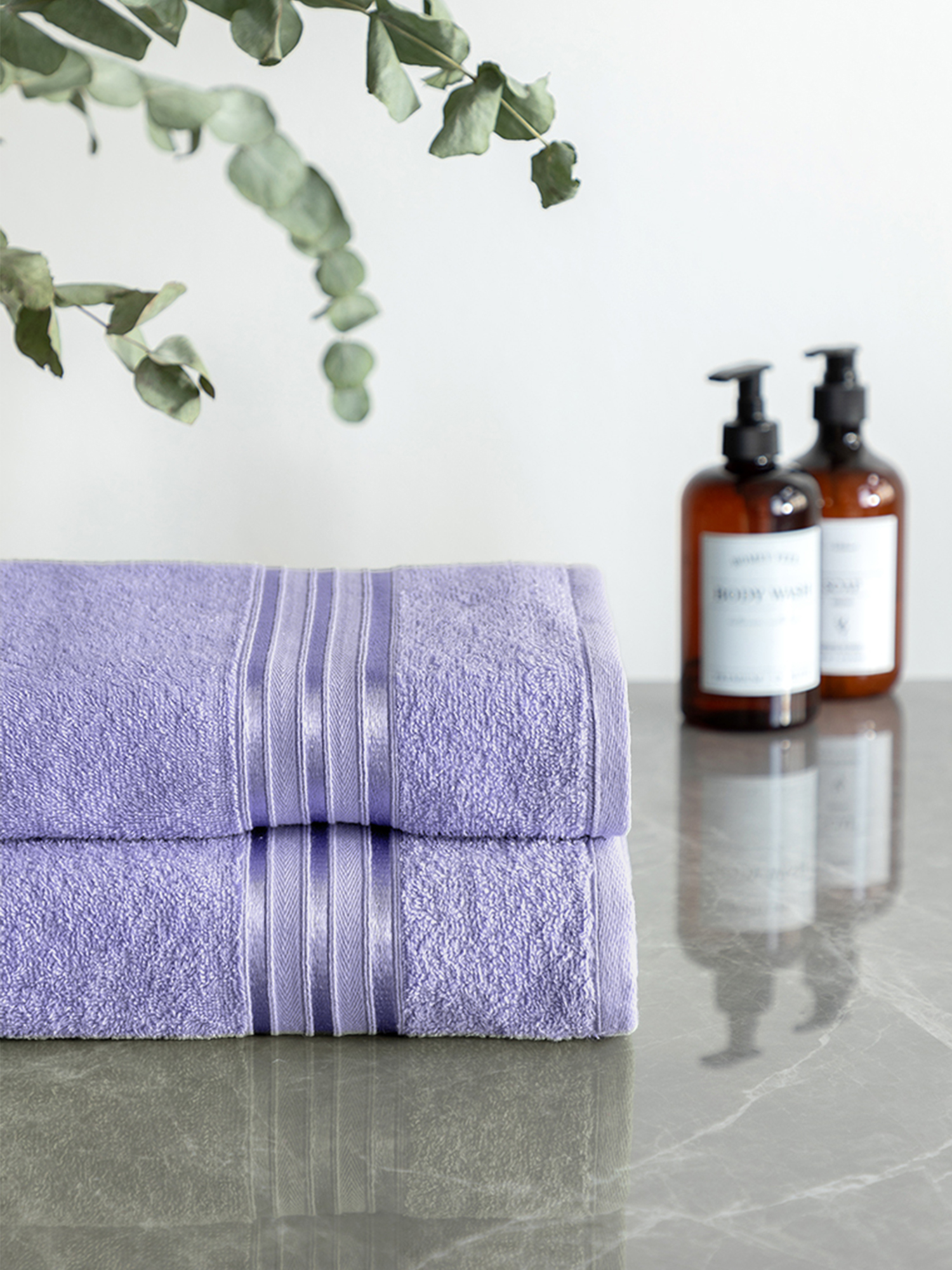 Комплект махровых полотенец "Элегант", лавандовый, Унисон 0