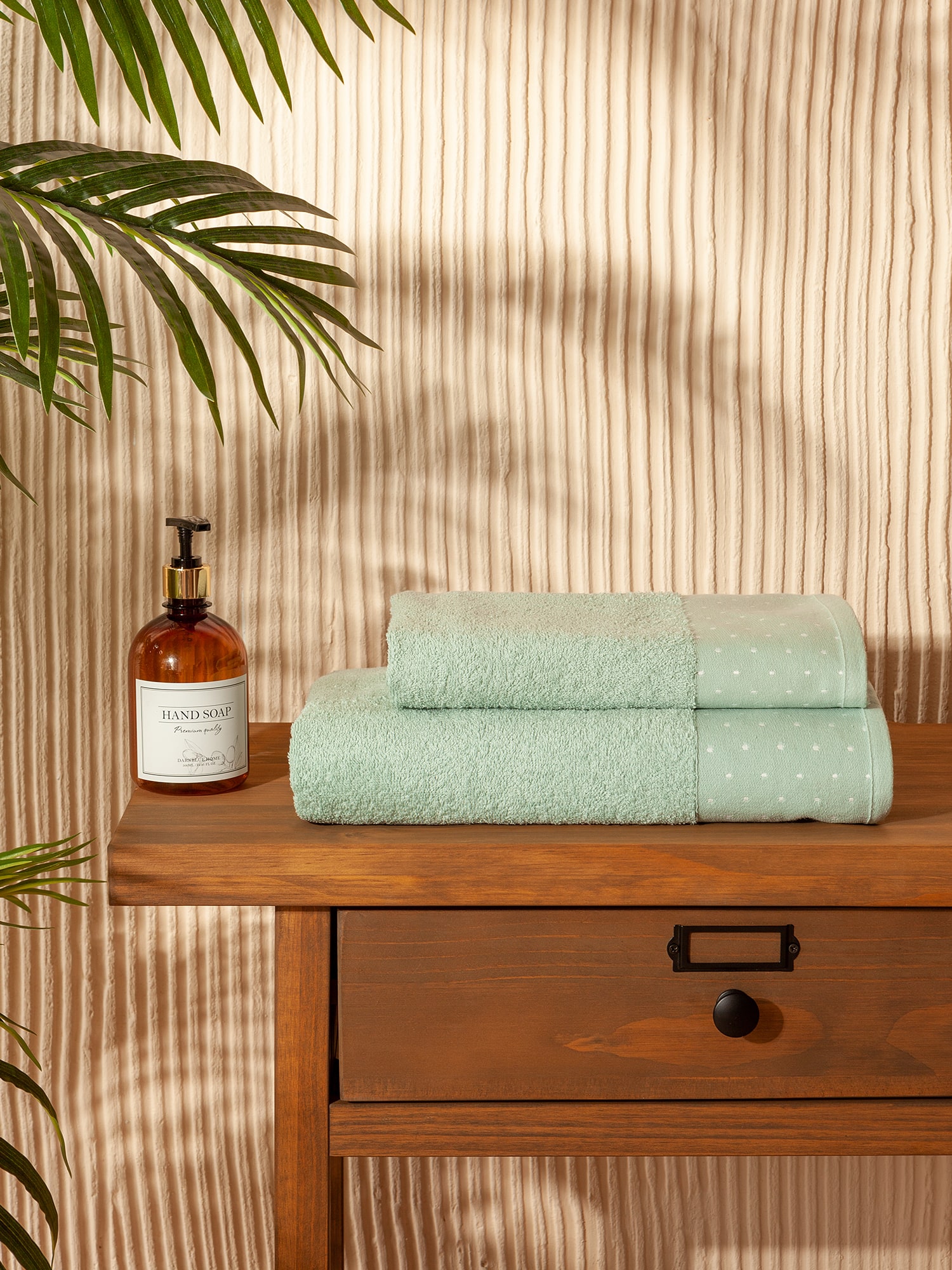 Комплект полотенец "Красотка", зеленый, Mia Cara 0