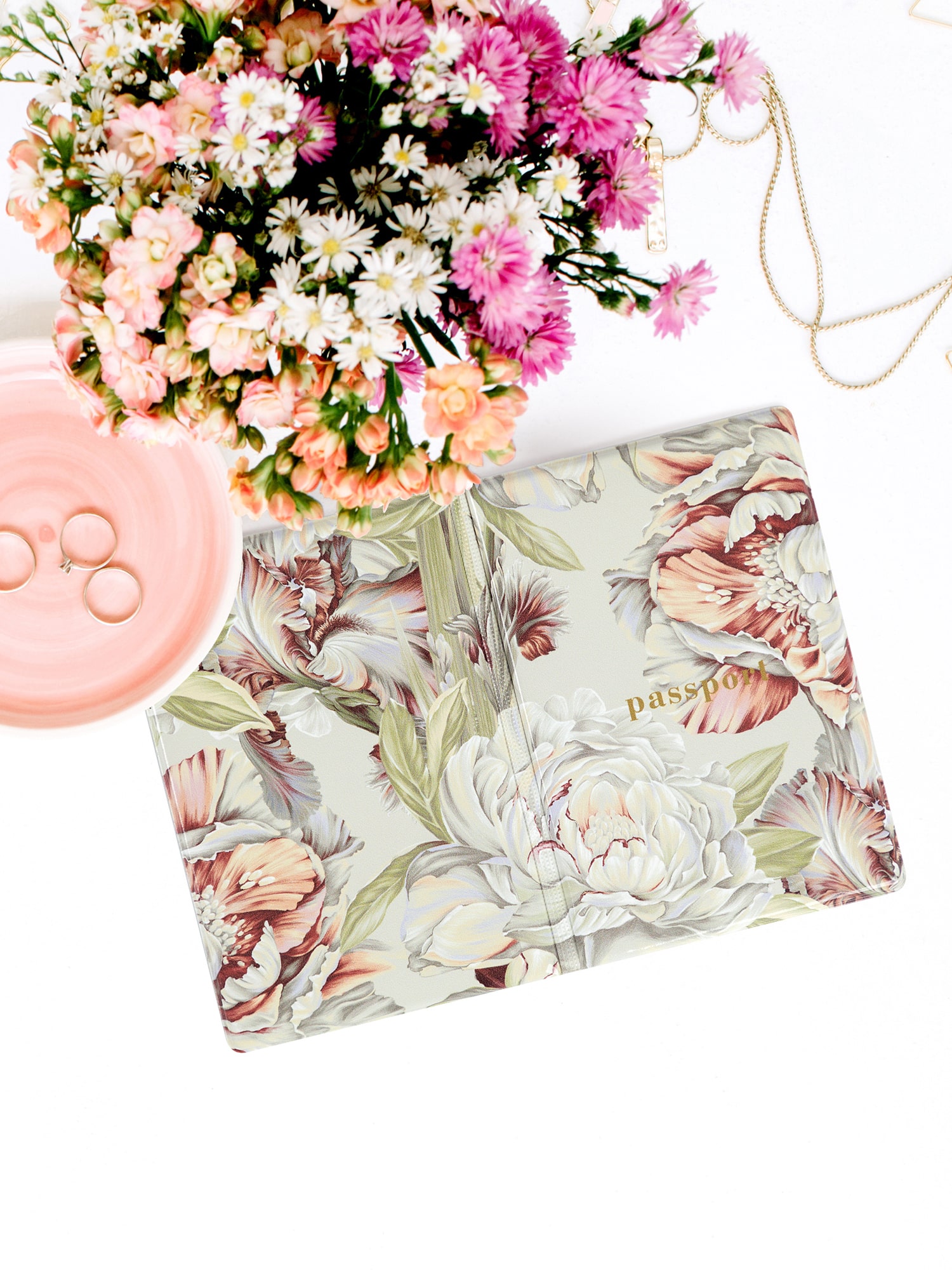 Обложка для паспорта "Mia Cara" Peony 2