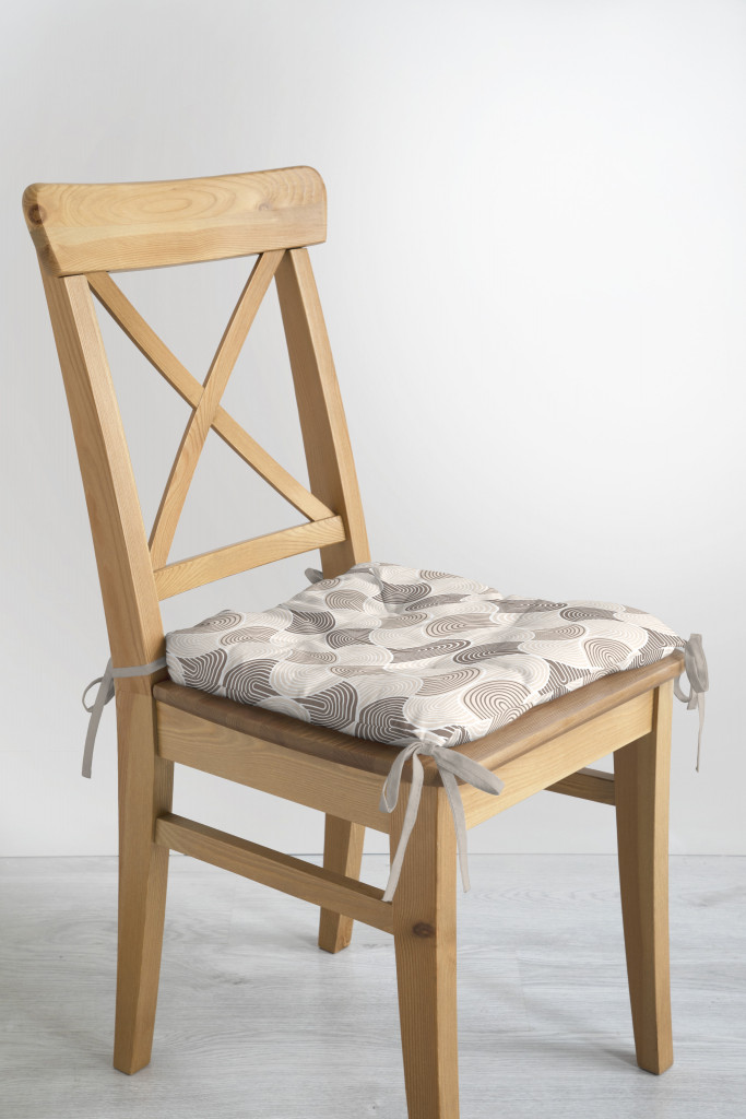 Комплект плоских квадратных подушек на стул "Vogue", Унисон 0