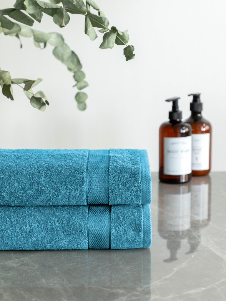 Комплект махровых полотенец "Ritz", темно-бирюзовый, Унисон 0