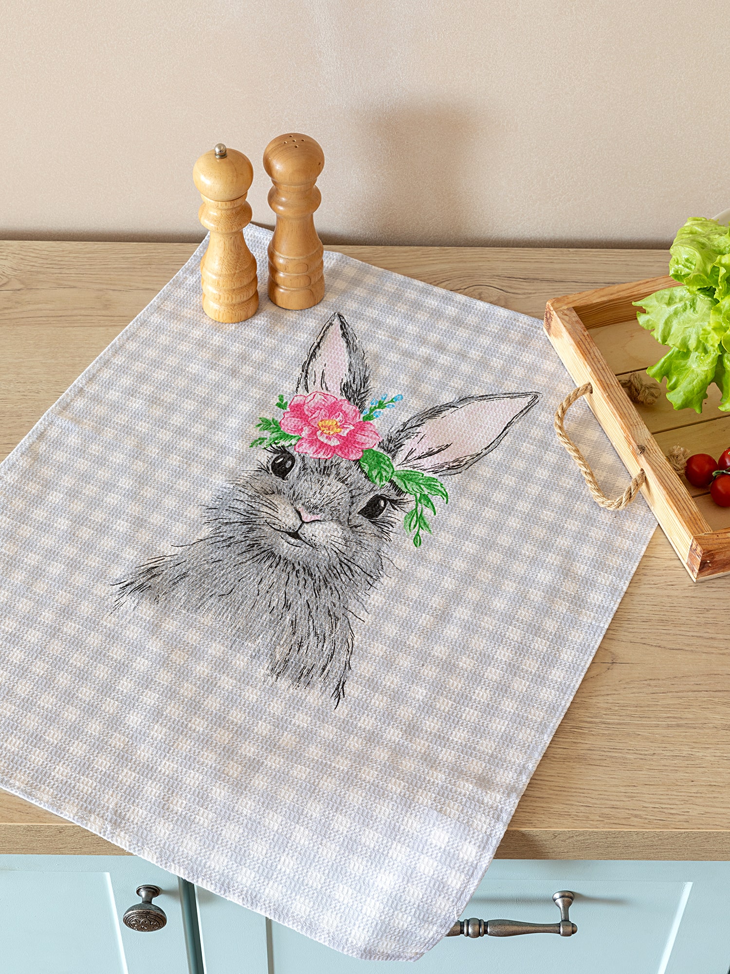 Комплект вафельных полотенец "Rabbit", 3 шт. 3