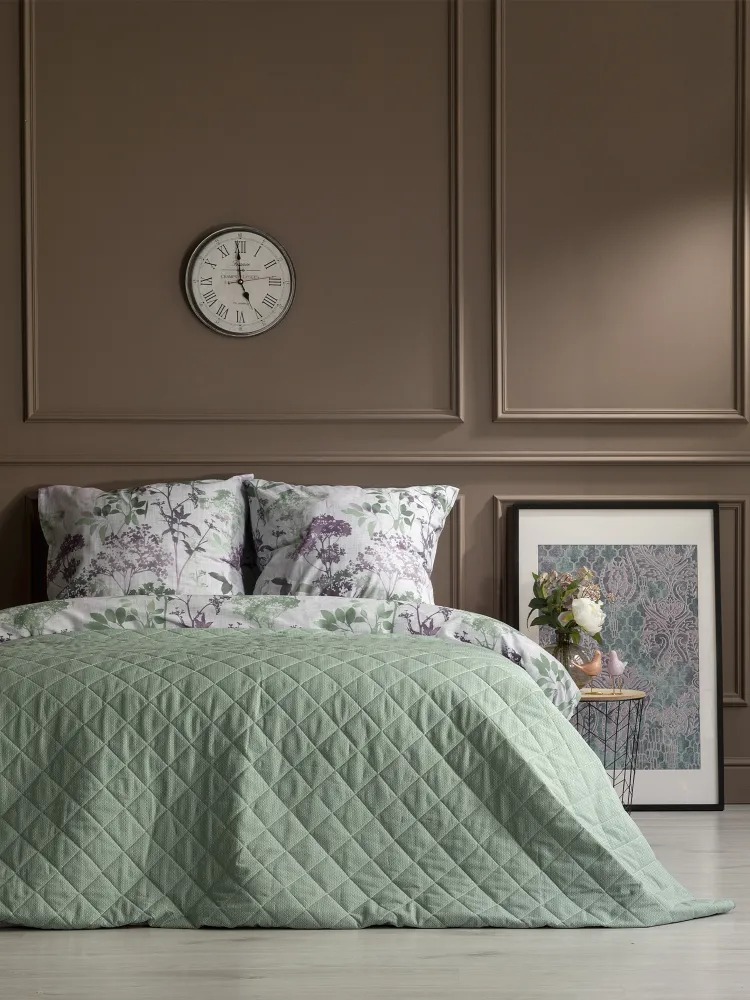 Покрывало стеганое Liverpool, зеленый, Унисон 0