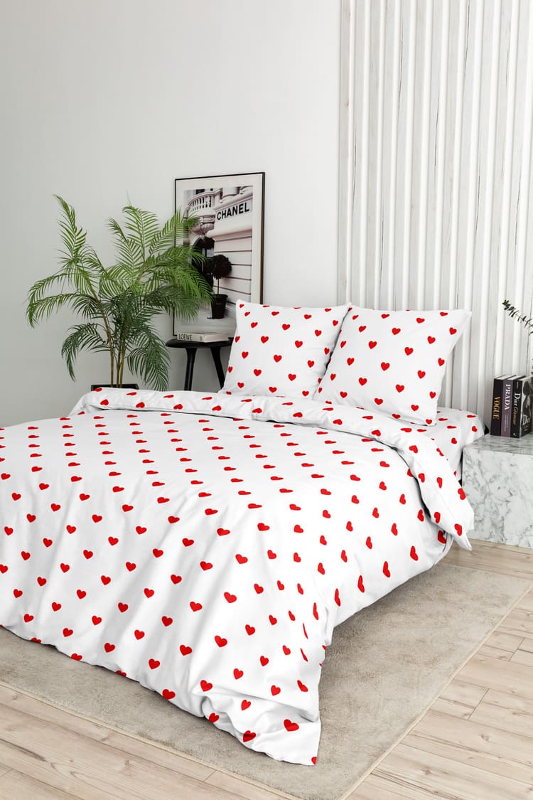 Постельное бельё Флоранс Красные сердца 5