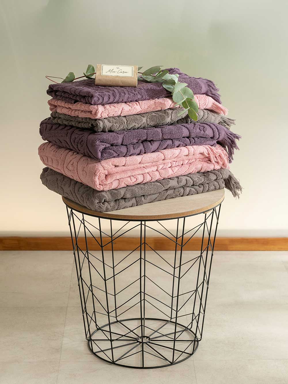 Полотенце махровое "Габи", пыльная роза, Mia Cara 4