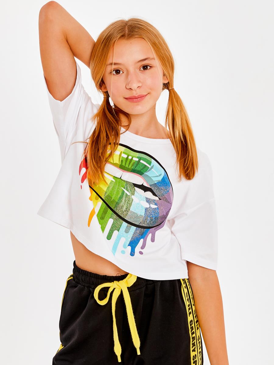 Футболка "Galaxy spill", белый, Crazy Getup 1