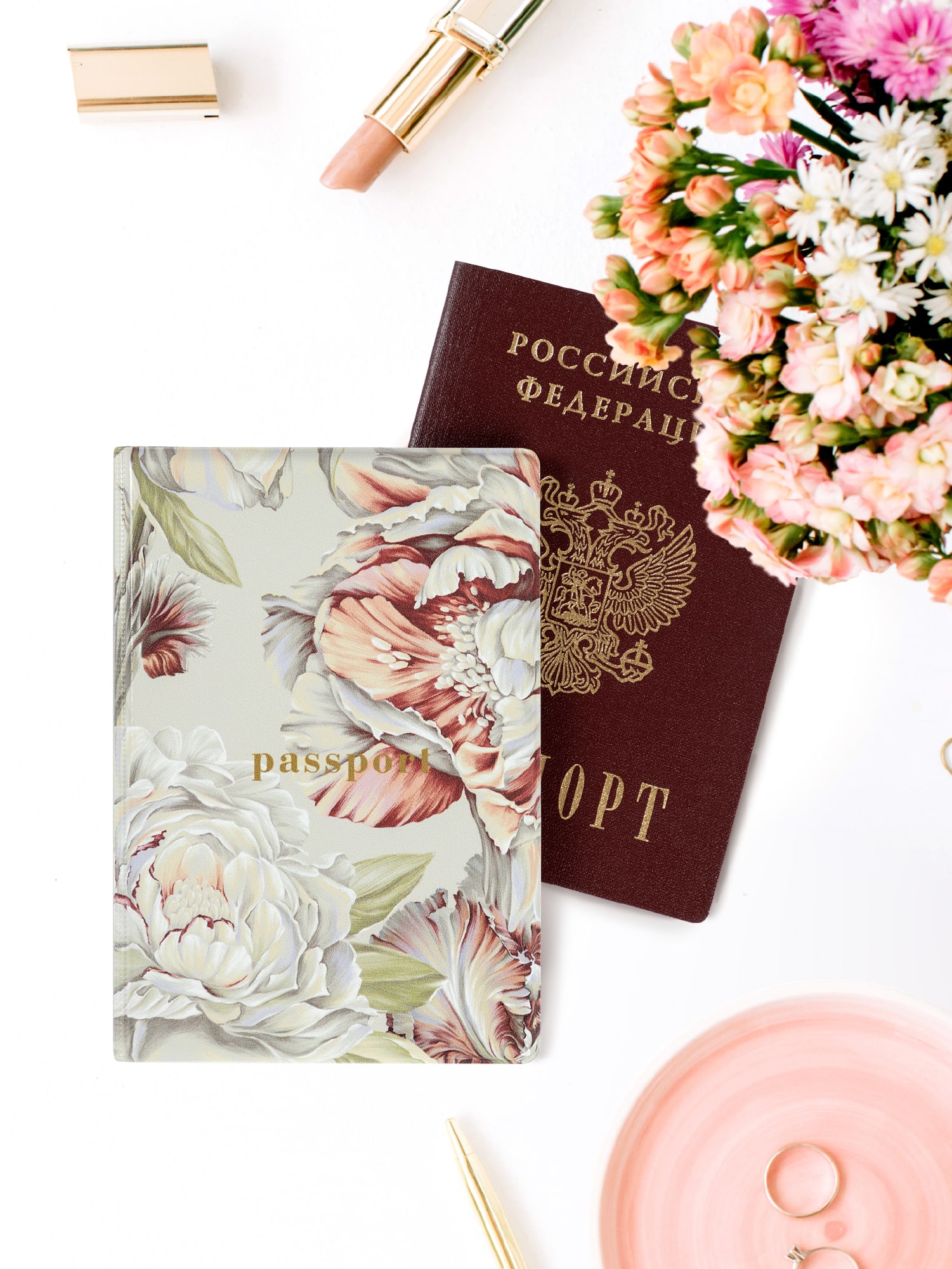 Обложка для паспорта "Mia Cara" Peony 5
