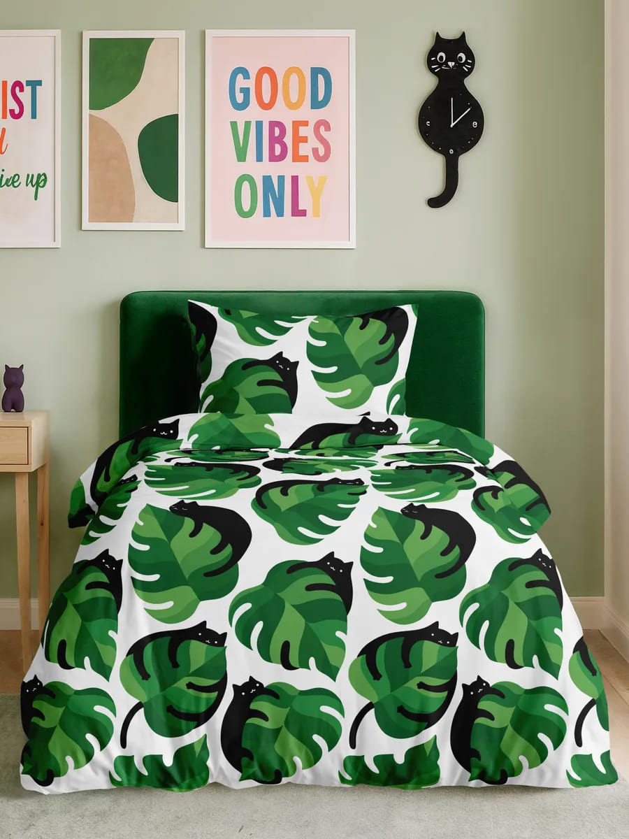Постельное бельё Crazy Getup Cat leaf 0
