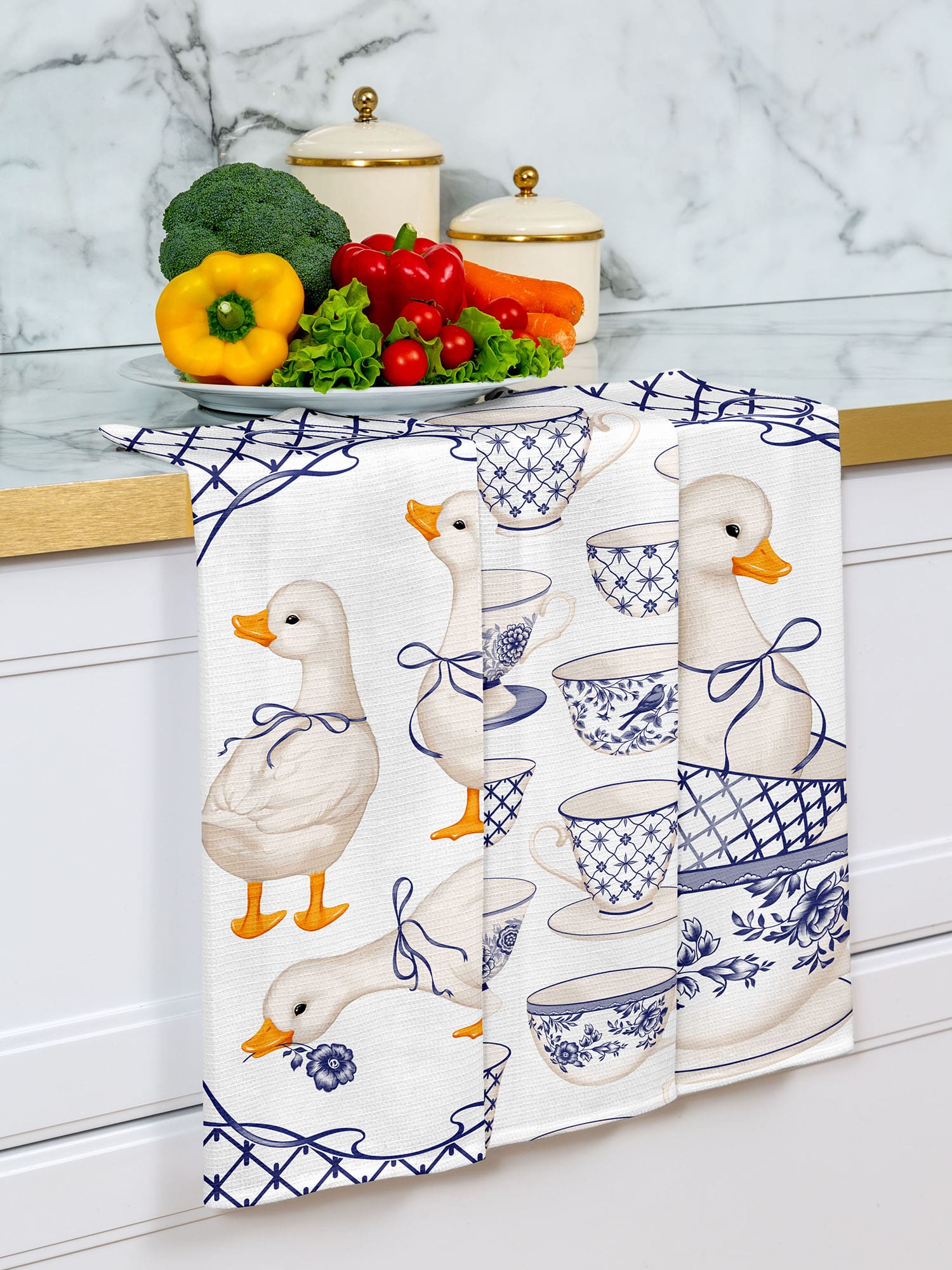 Комплект полотенец Унисон Geese gzhel 1