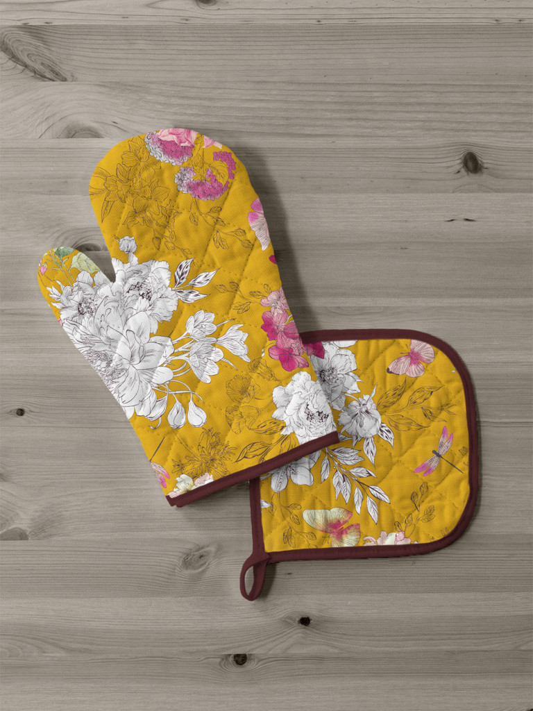Кухонный комплект (прихватка + прихватка-рукавица) "Arancia di Capri", Унисон 2