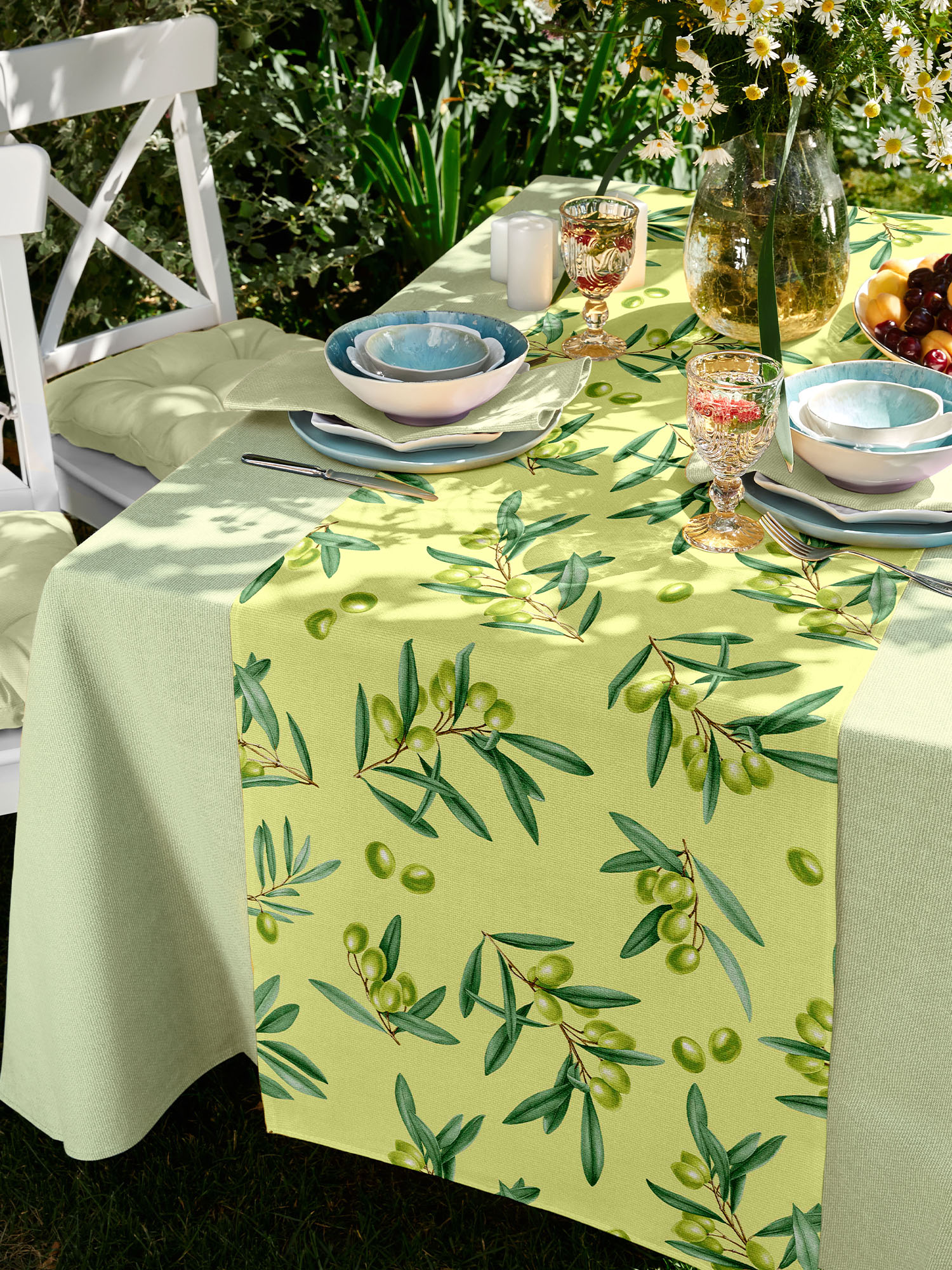 Скатерть-дорожка Унисон Olive 2