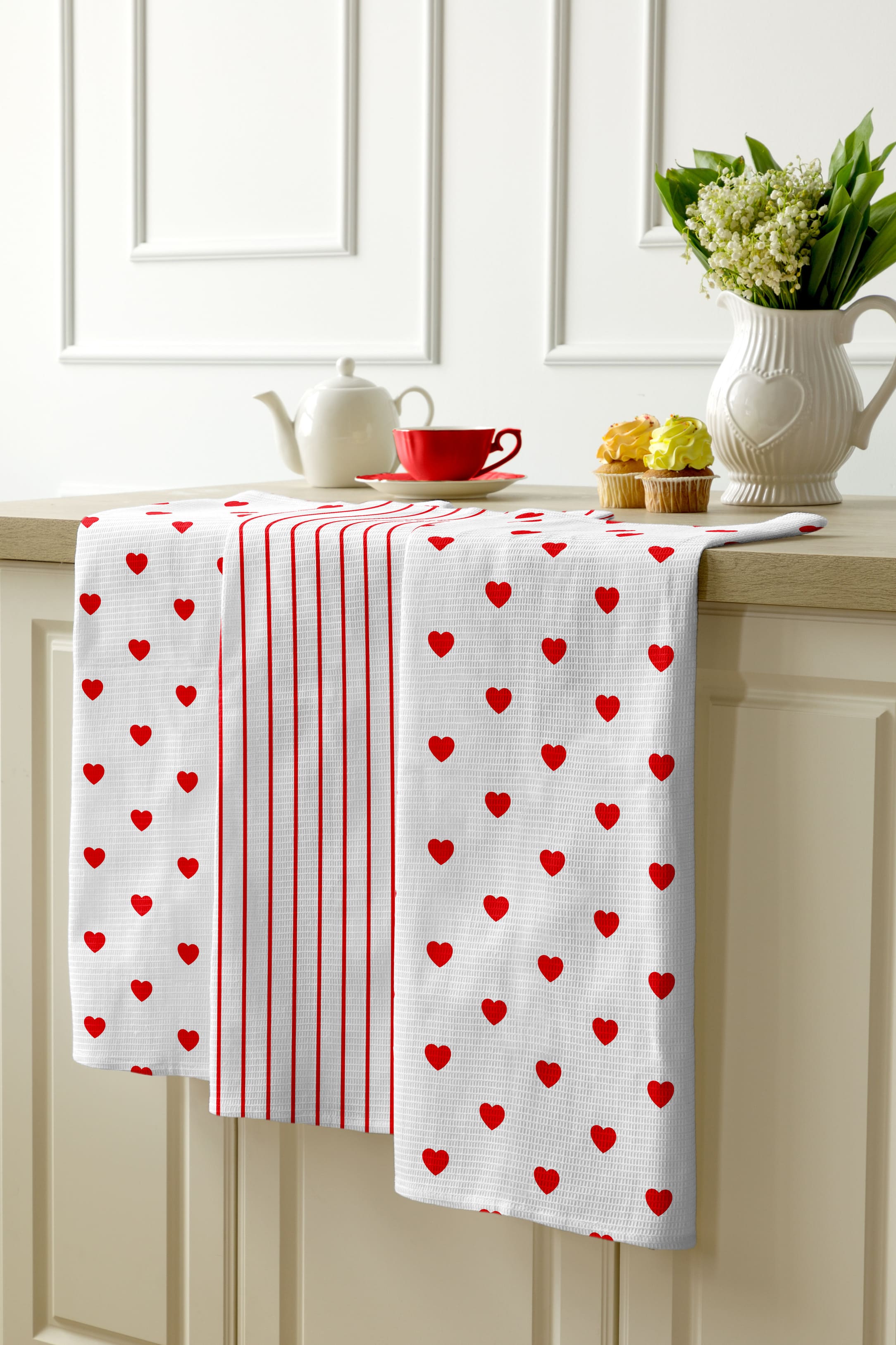 Комплект полотенец Mia Cara Сердца 2