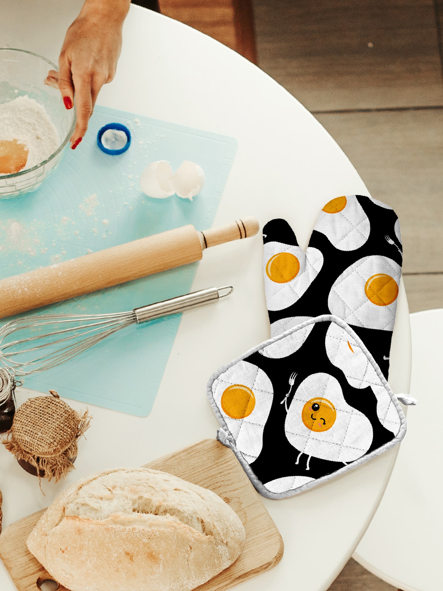 Комплект кухонный Crazy Getup Eggs 4