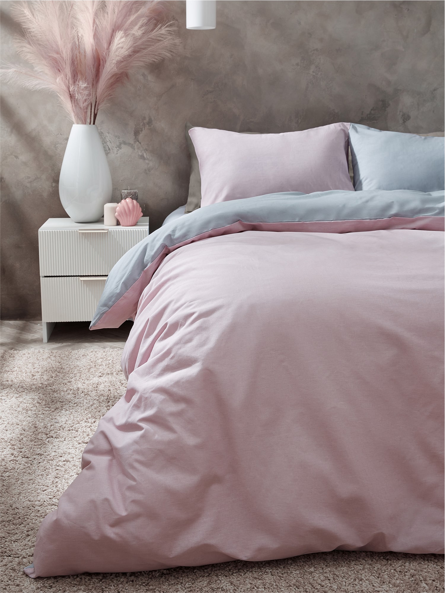 Постельное бельё Унисон Pink+Grey 0