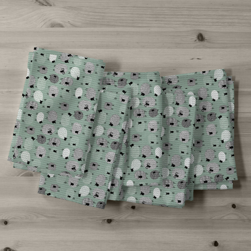 Комплект вафельных полотенец "Black Sheep", Унисон 2