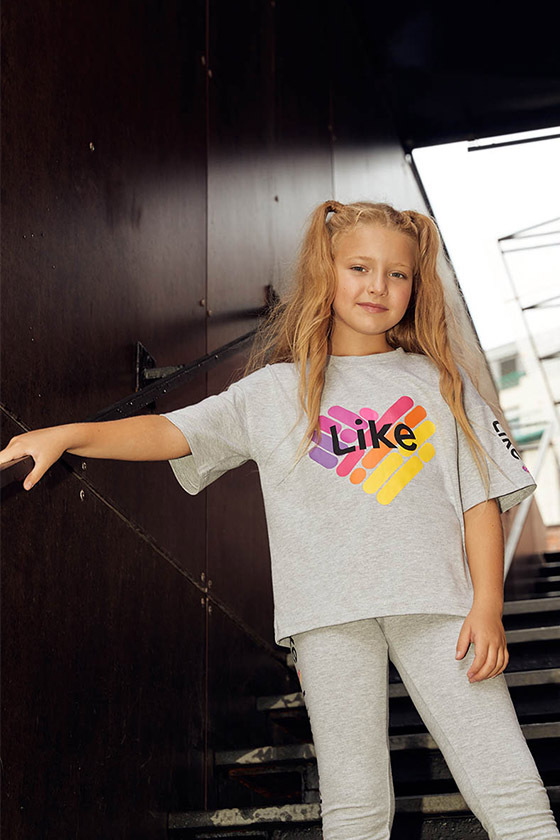 

Футболка "Like4Like", Серый меланж