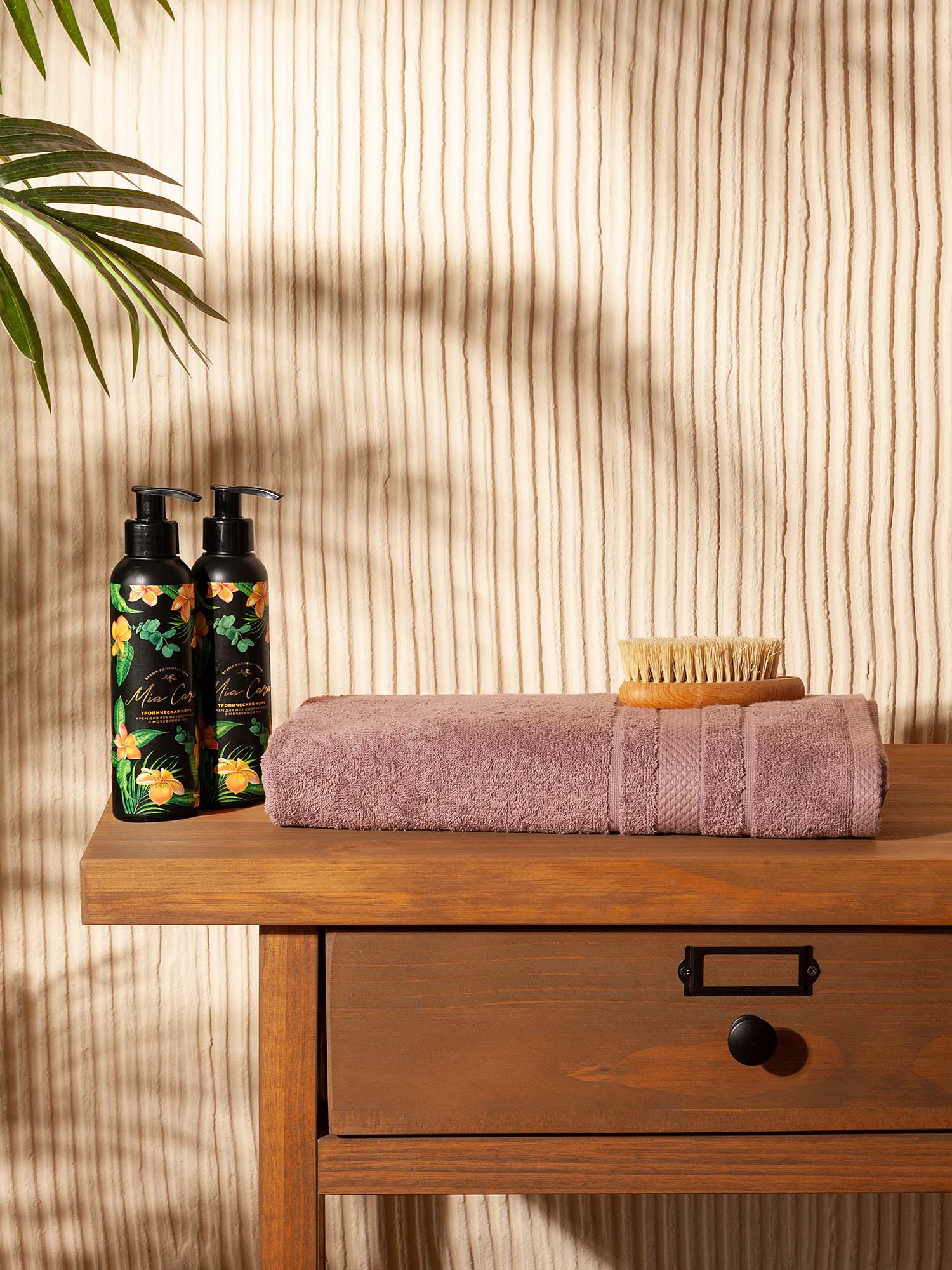 Полотенце махровое "Барбара", винный, Mia Cara 0