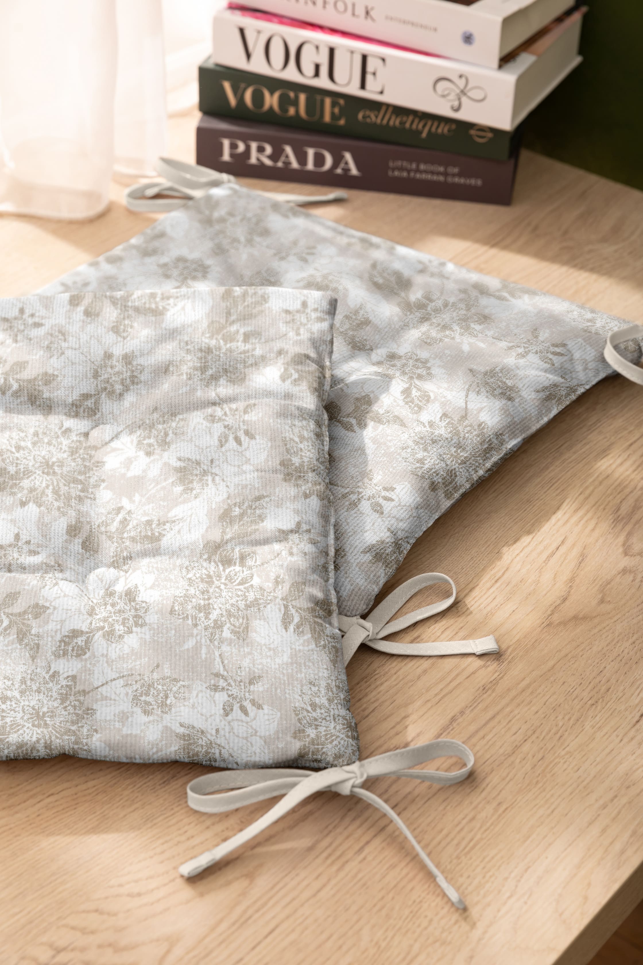 Подушка на стул Унисон Бежевый жаккард 4