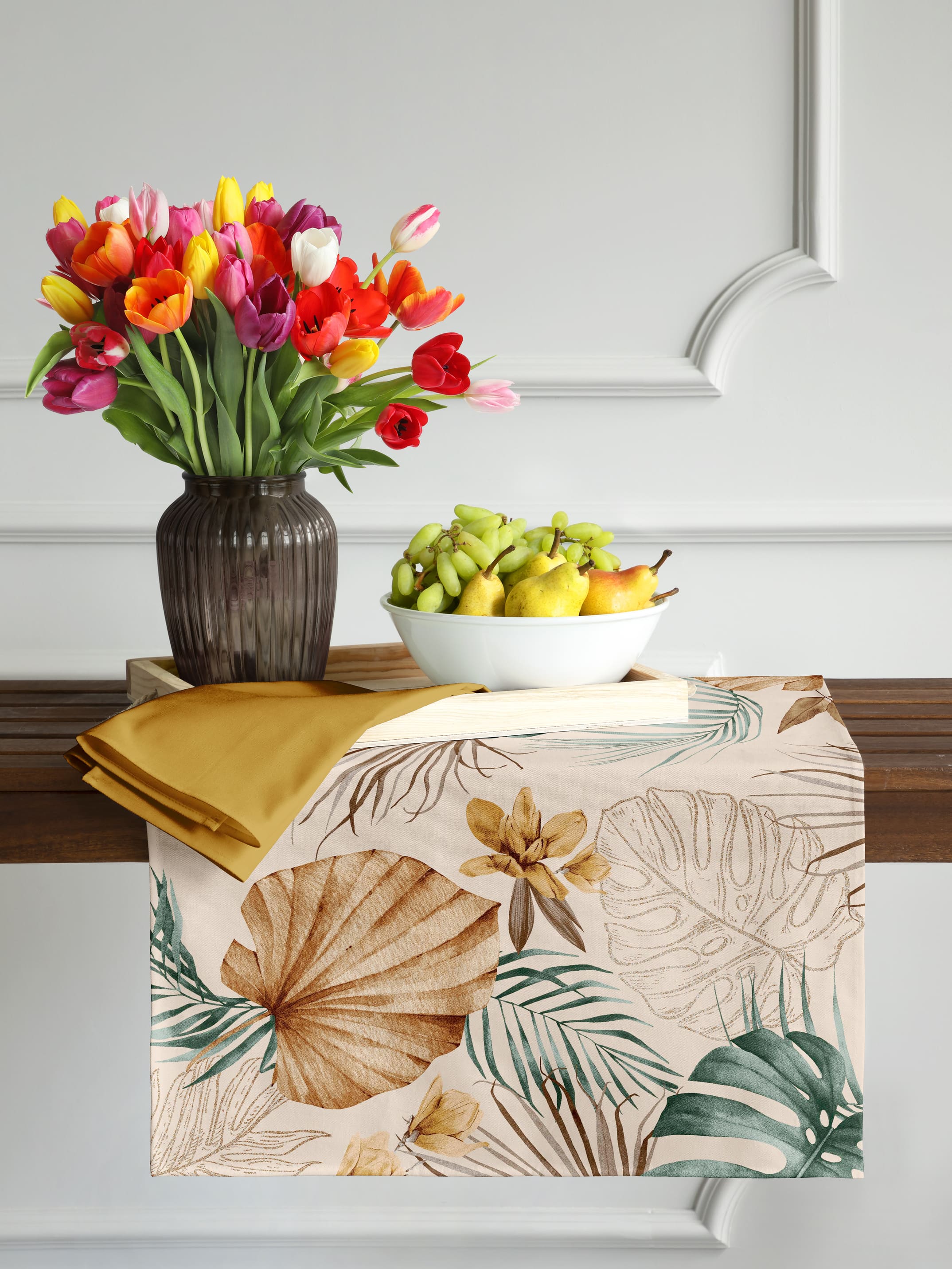 Скатерть-дорожка Mia Cara Тропическая пальма 0