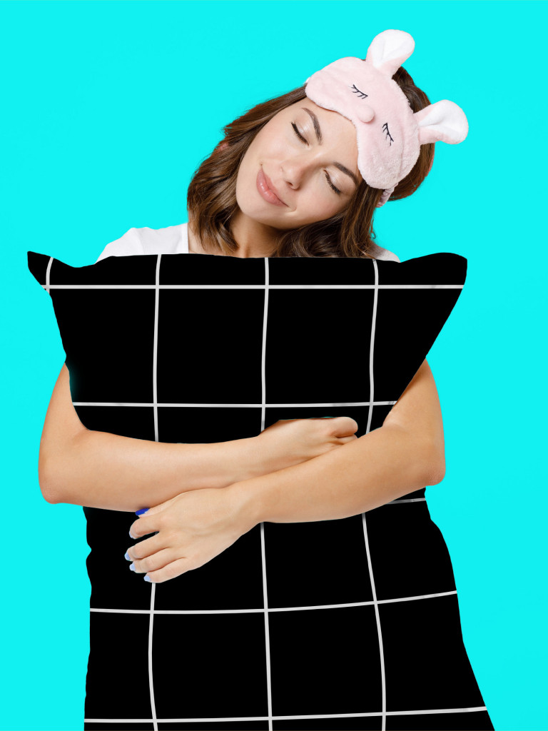 Комплект наволочек Grid paper black, Crazy Getup 2