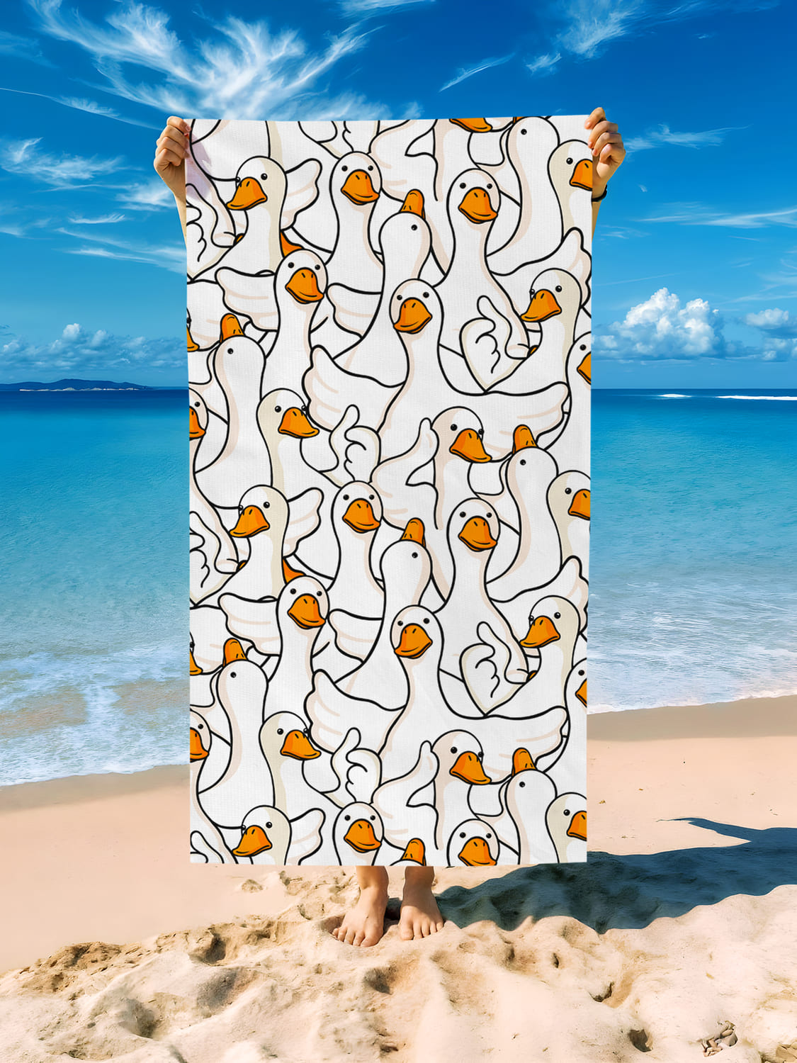 Полотенце Crazy Getup Белый гусь обнимусь 1