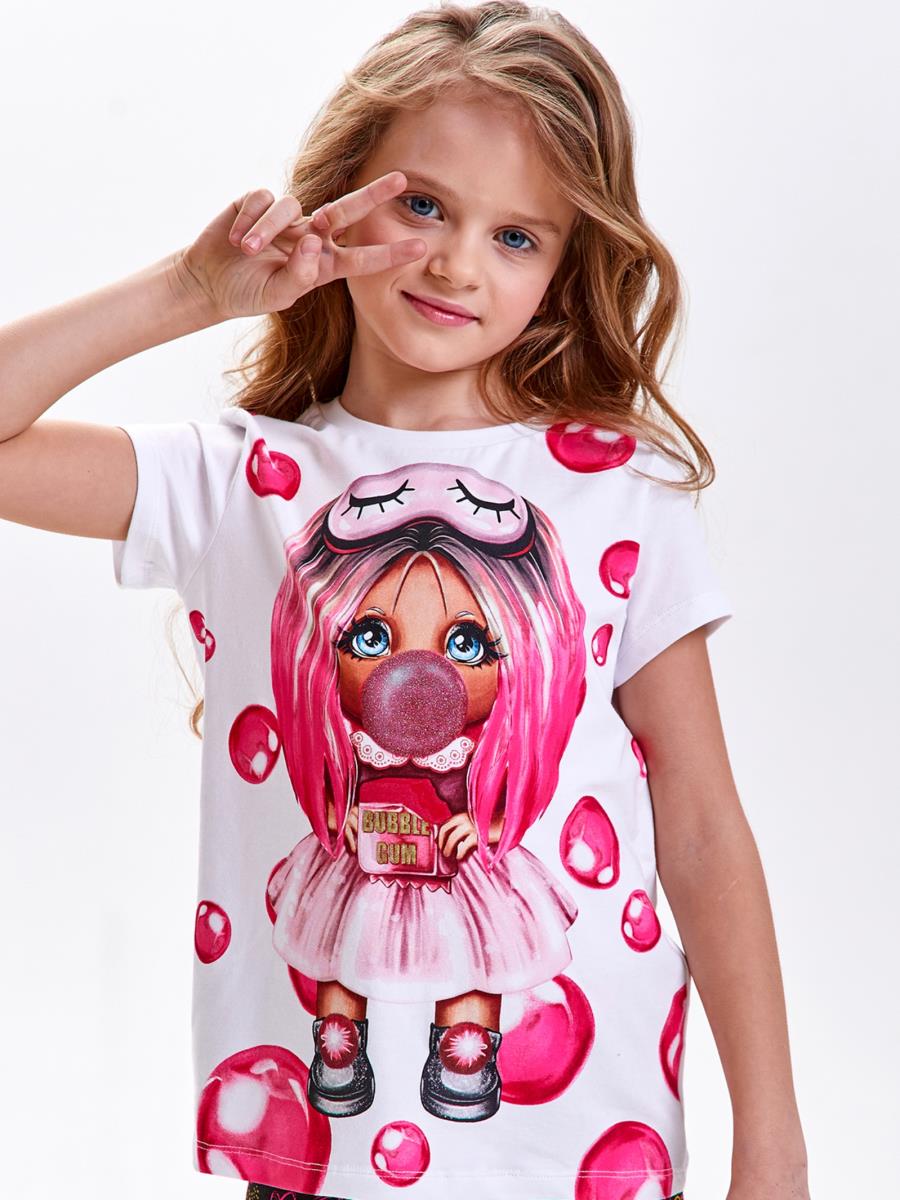 Футболка "Куколка", белый, Juno 1