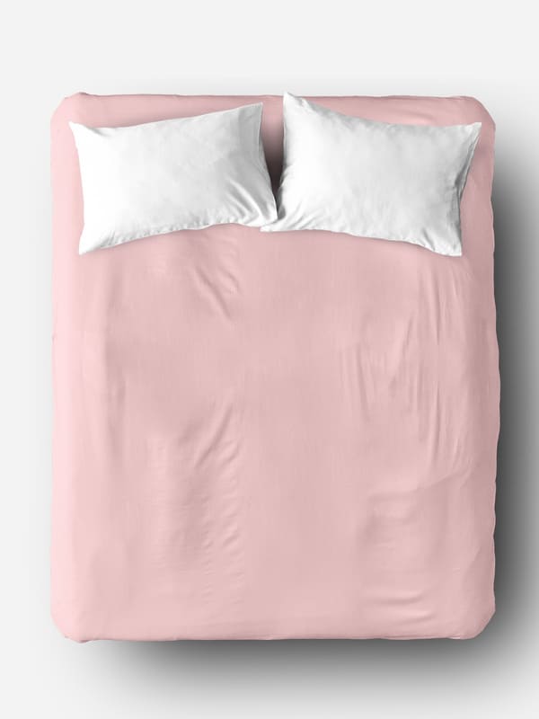 Простыня на резинке Унисон Розовый 2