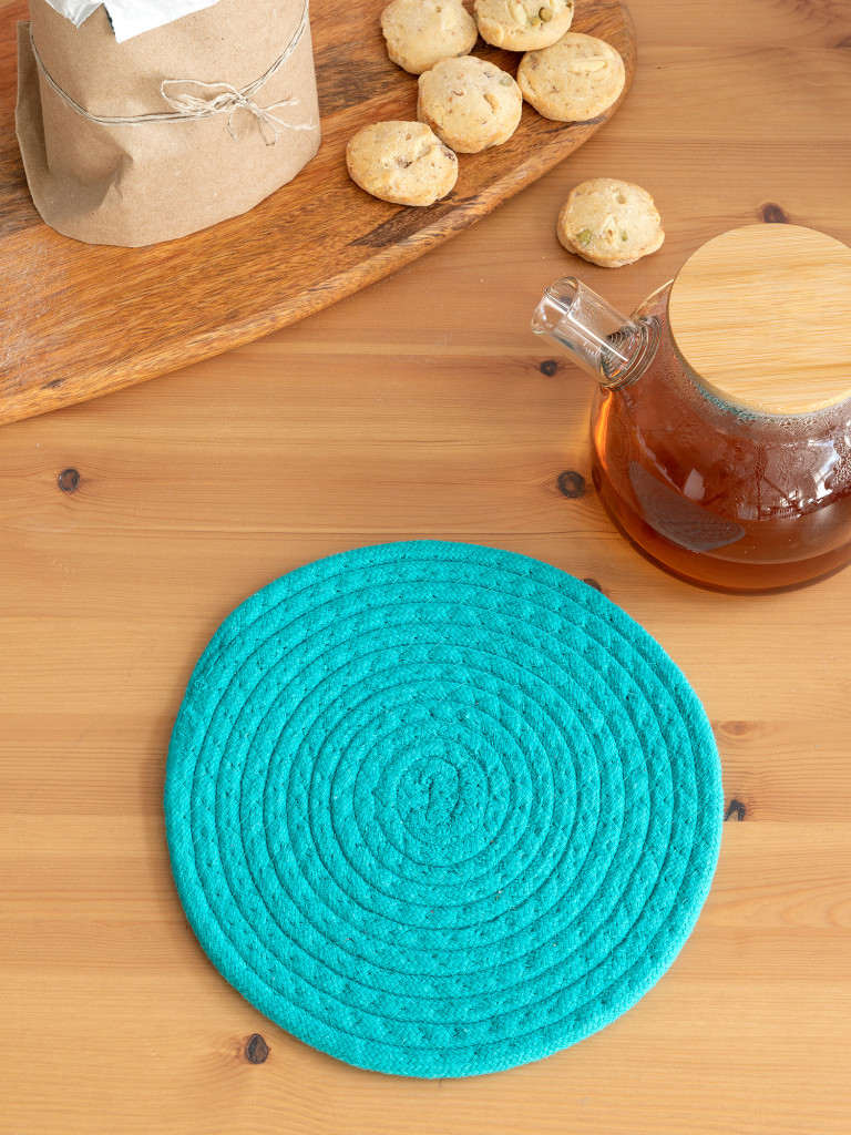 Подставка под горячее, бирюзовый, Унисон 2