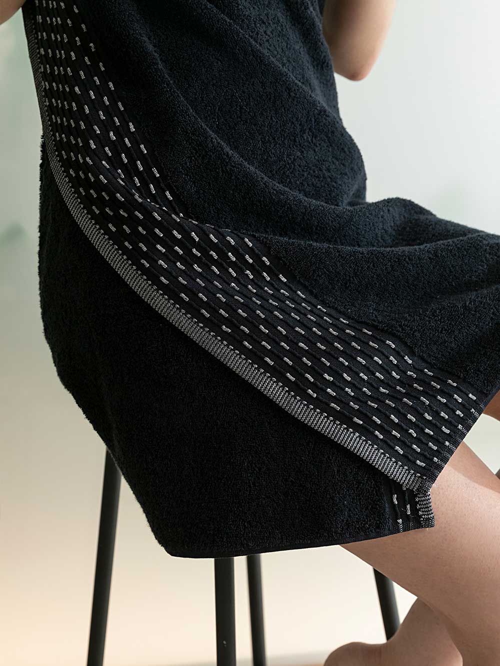 Комплект махровых полотенец "Инь-Ян", черный, Mia Cara 4