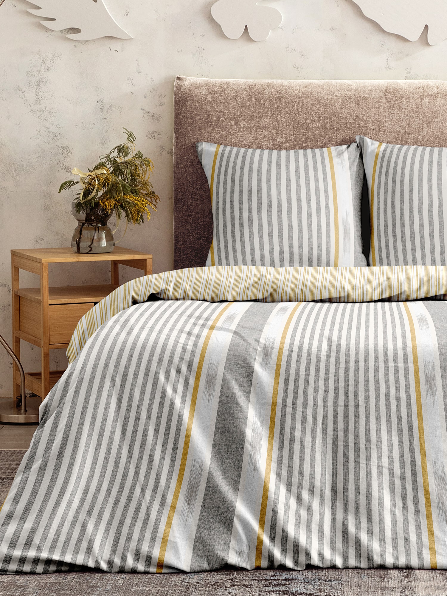 Постельное бельё Унисон Flax stripes 0