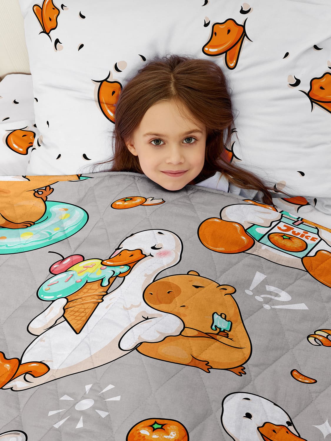 Покрывало Juno Гусь и капибара 1