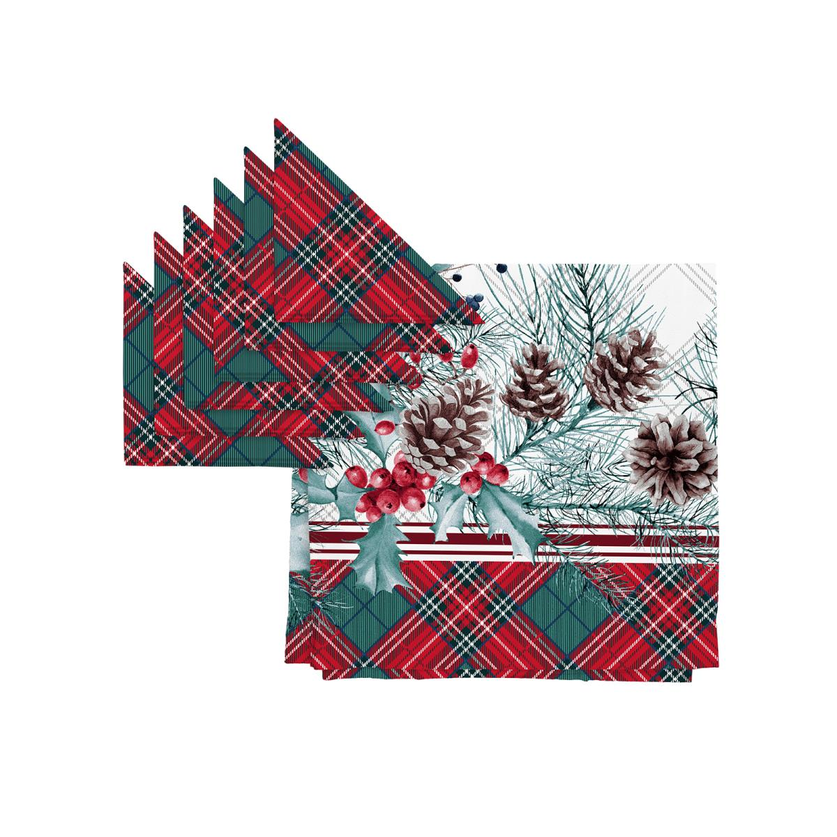 Комплект скатерть рогожка + 6 салфеток "Celebration/Cell" 1