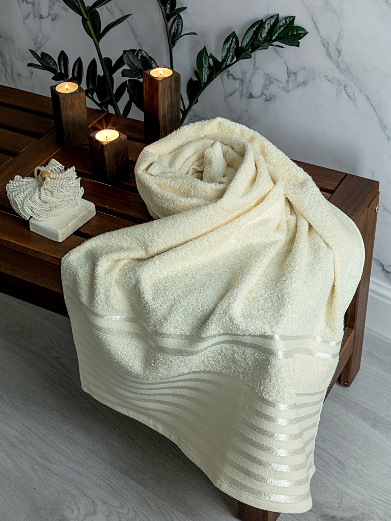 Полотенце махровое "Патрисия", молочный, Mia Cara 1