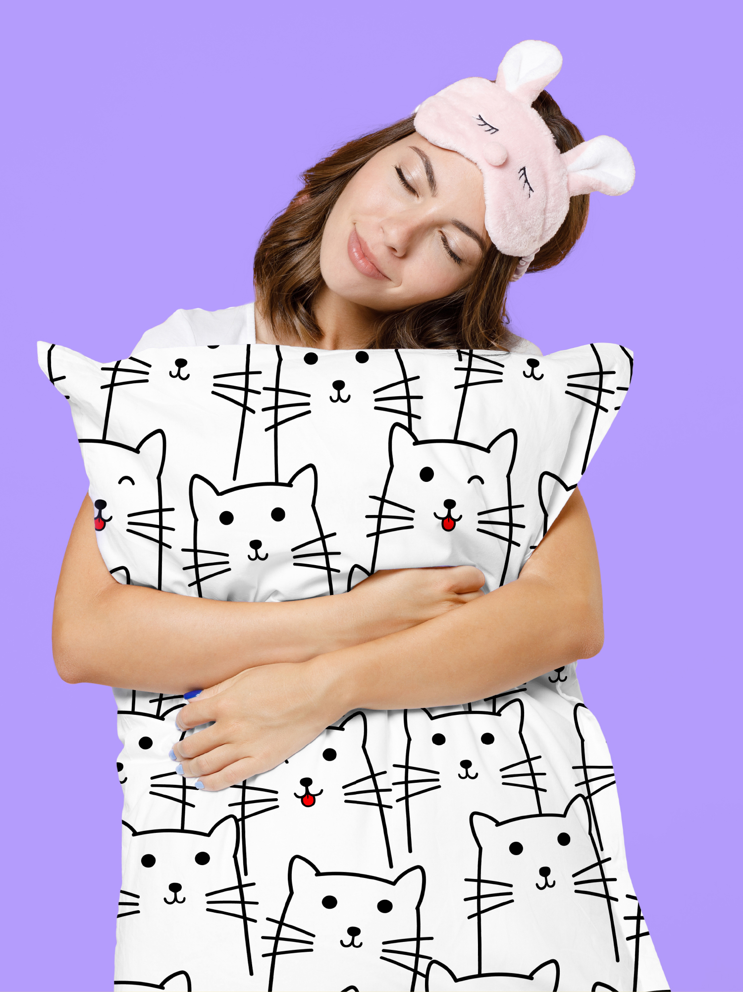 Комплект наволочек White cats, Crazy Getup 1