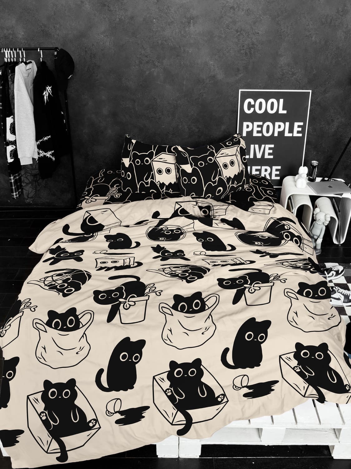 Постельное бельё Crazy Getup Черные коты 0