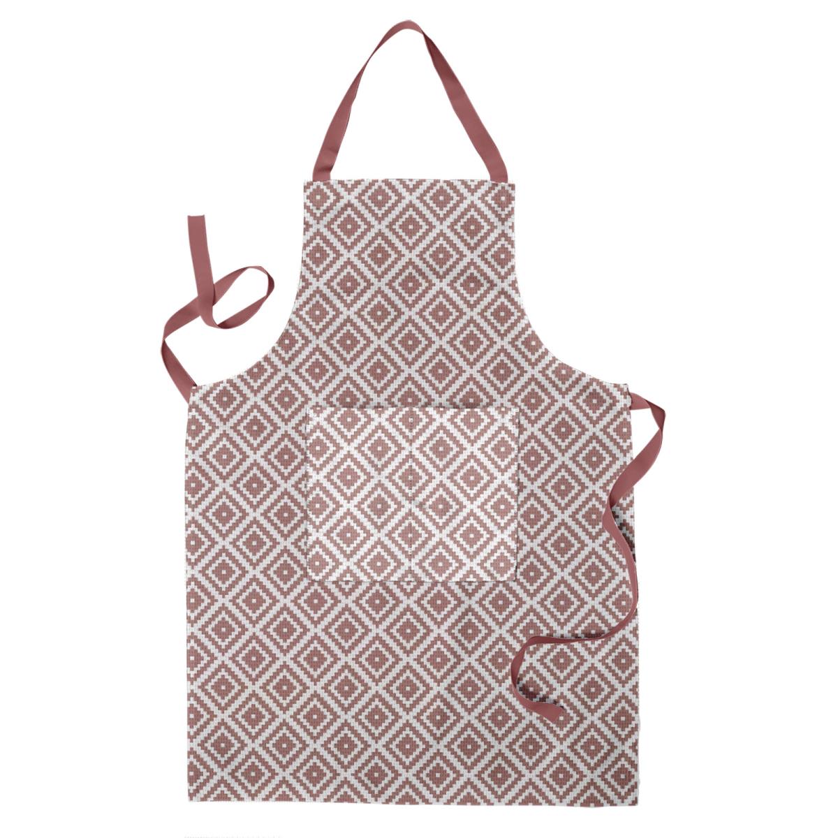 Фартук Fine Line Ромбы бежево-белые 1