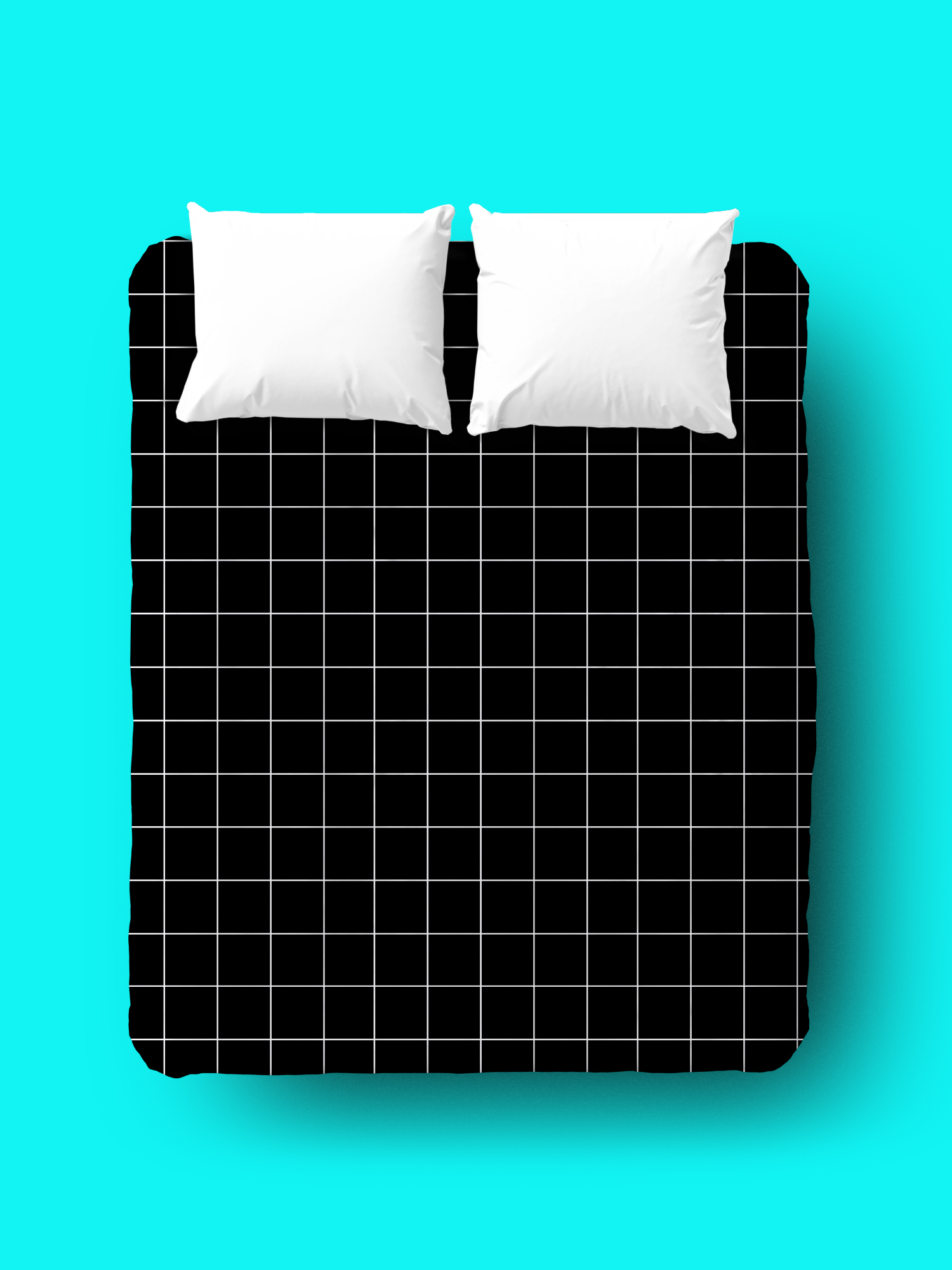 

Простыня Grid paper black, Черный