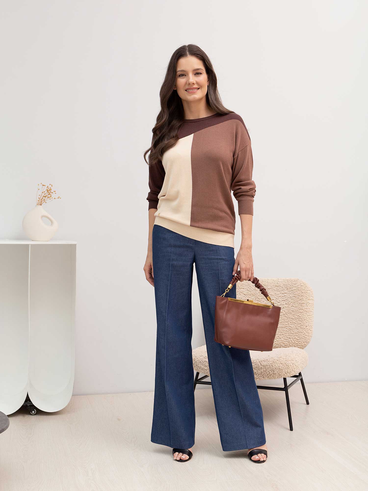 Джемпер "Diamond Shine", шоколадный, BeGood 1