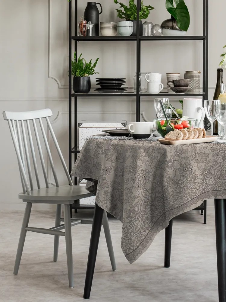 Комплект скатерть рогожка + 6 салфеток "Ожерелье", Mia Cara 0