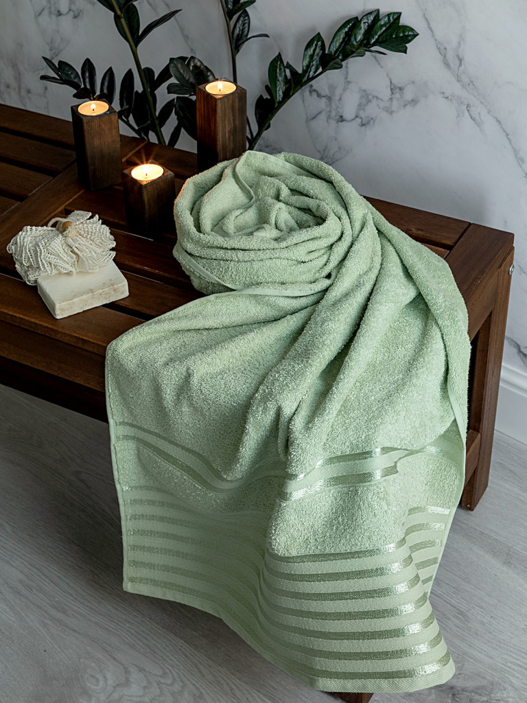 Полотенце махровое "Патрисия", фисташковый, Mia Cara 2