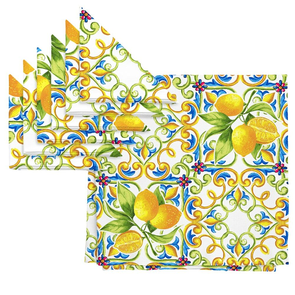 Комплект: скатерть рогожка + 6 салфеток "Lemonade", Mia Cara 2