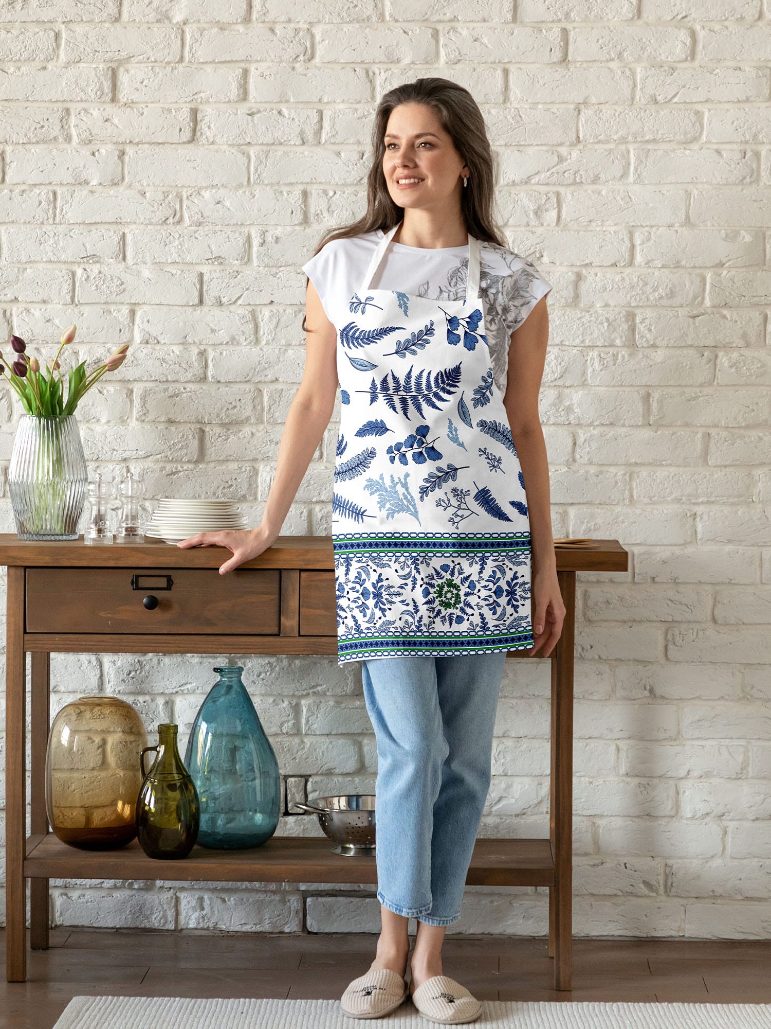 Фартук Унисон Blue leaves 0