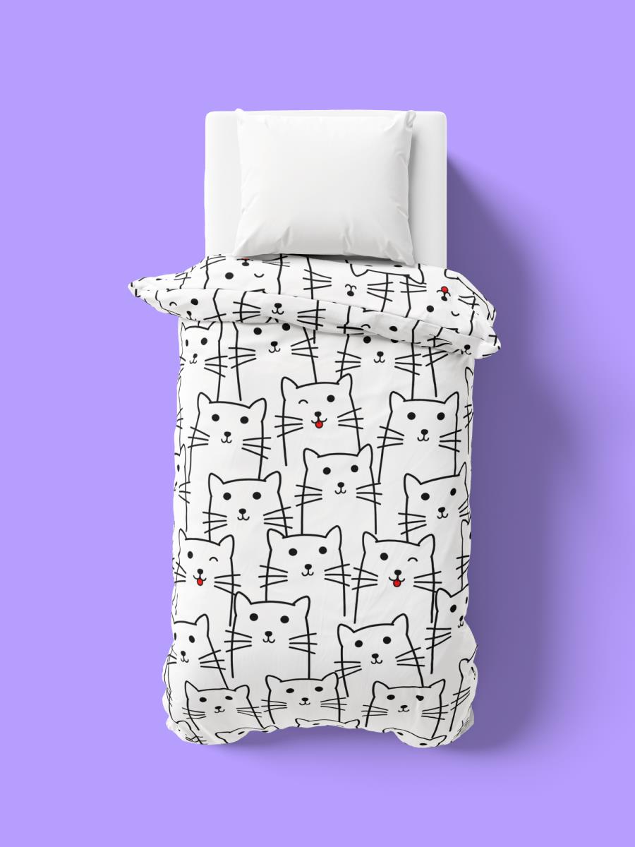 Пододеяльник Crazy Getup White cats 1