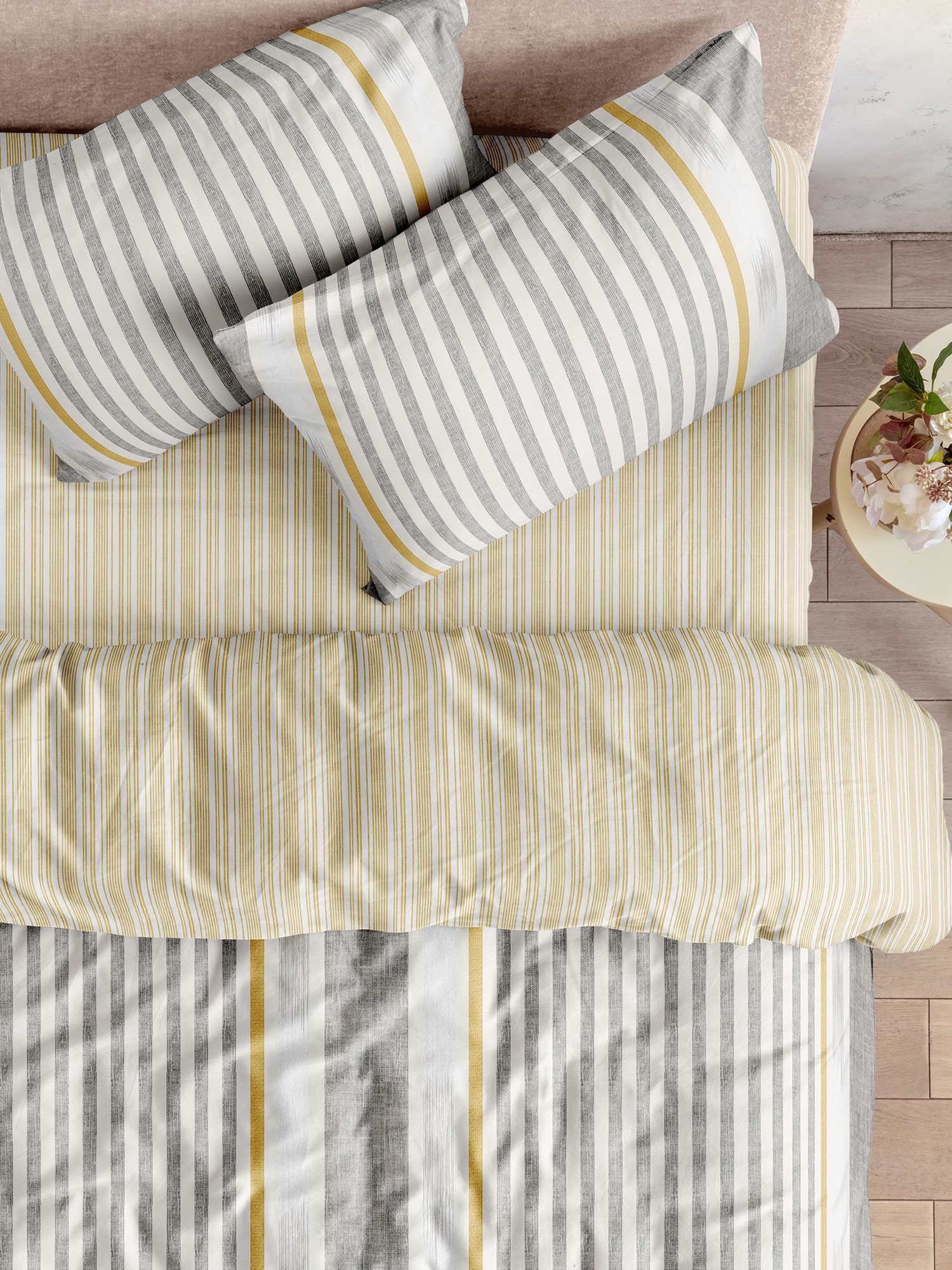 Постельное бельё Унисон Flax stripes 1