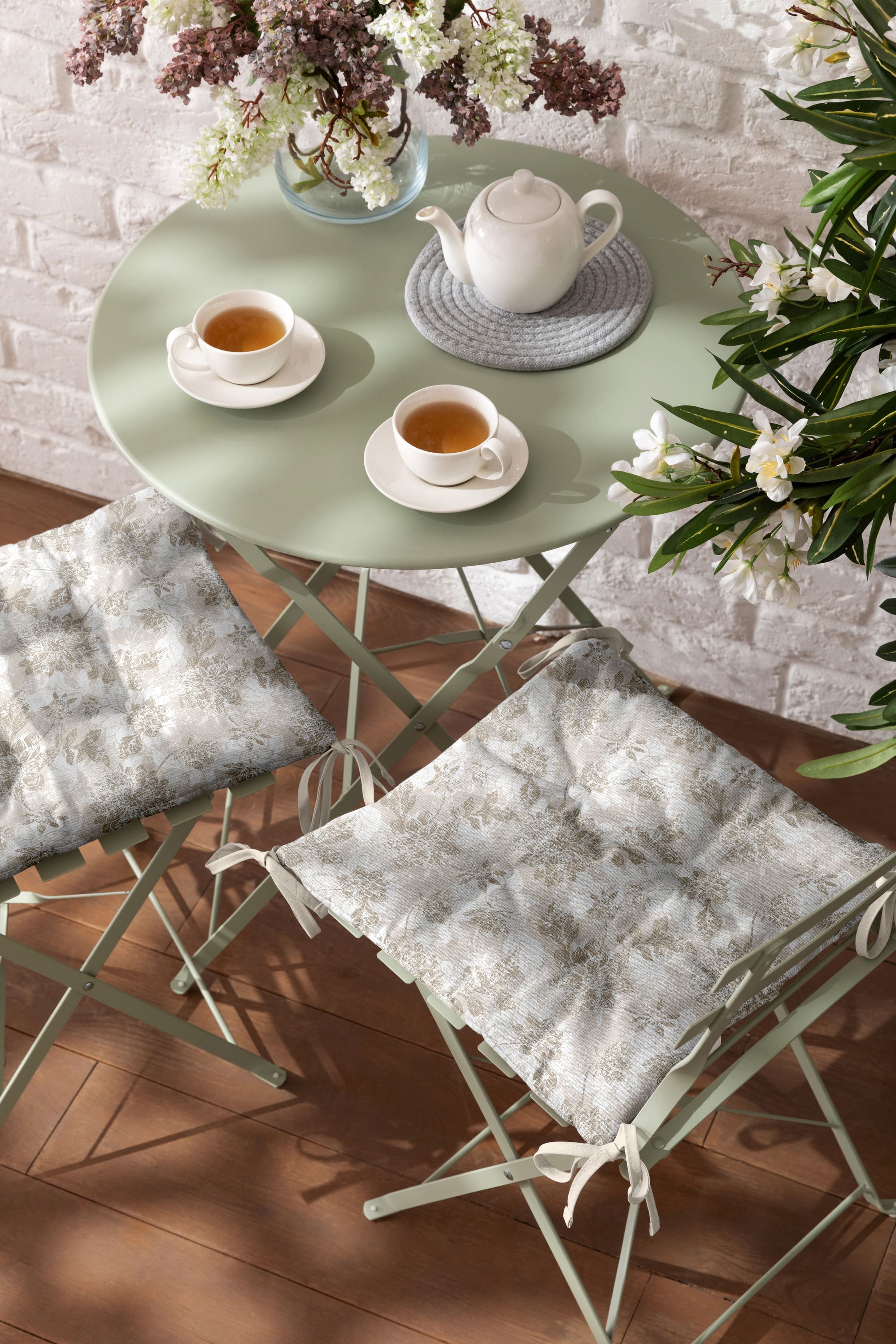 Подушка на стул Унисон Бежевый жаккард 3